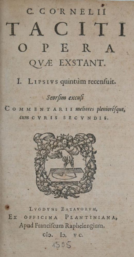 Große Abbildung Nr.1: 145-329 Tacitus,C.C.: (Old and rare books, manuscripts)