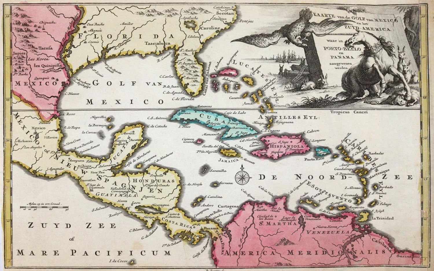 Große Abbildung Nr.1: 145-3387 Florida und Mittelamerika.: (Ausland, Amerika)