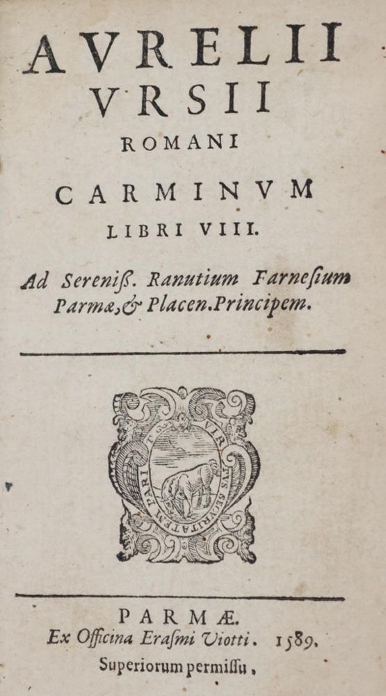 Große Abbildung Nr.1: 145-340 Aurelio Ursius (d.i. M.V.Barberini).: (Urban VIII, Papst)
