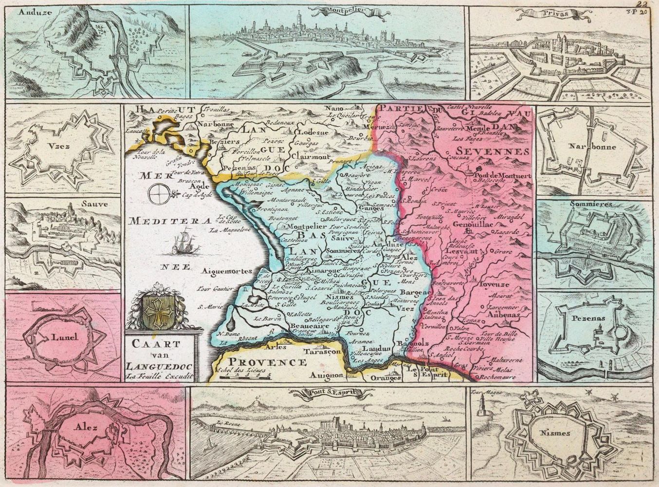 Große Abbildung Nr.1: 145-3423 Languedoc, Lothringen und Provence.: (Ausland, Frankreich)