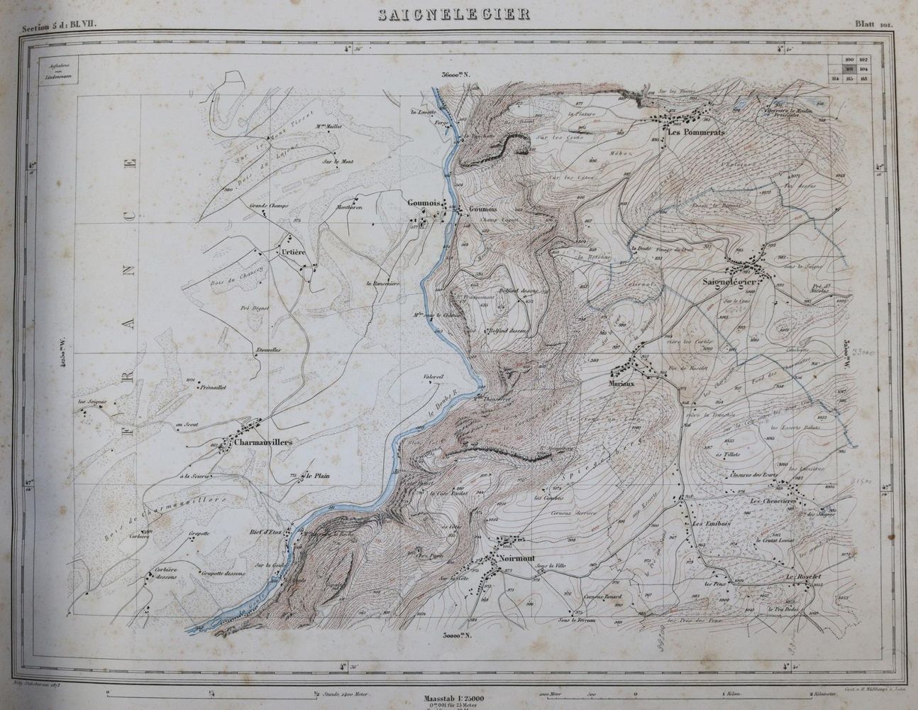 Große Abbildung Nr.2: 145-3594 Cartes Dufour: (Ausland, Schweiz)