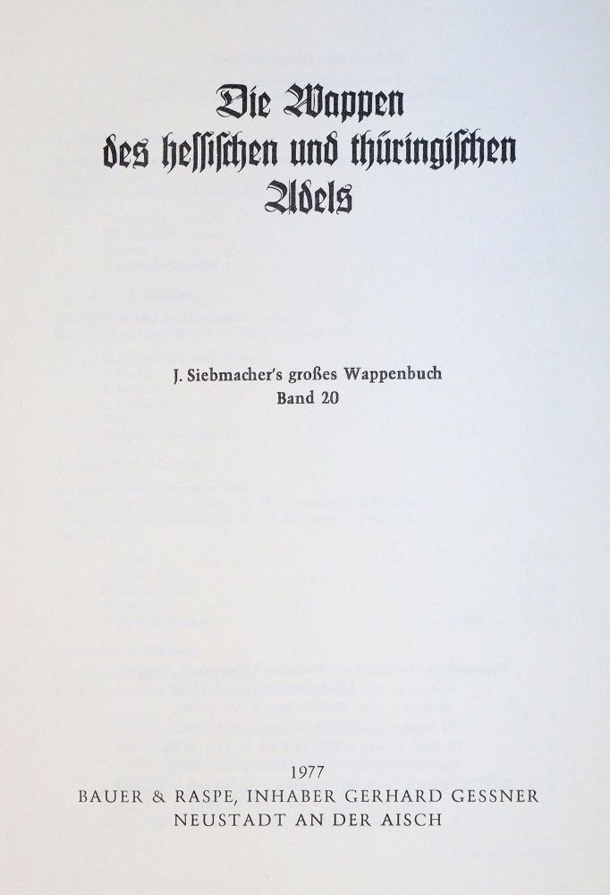 Siebmacher,J. – Velká erbovní kniha