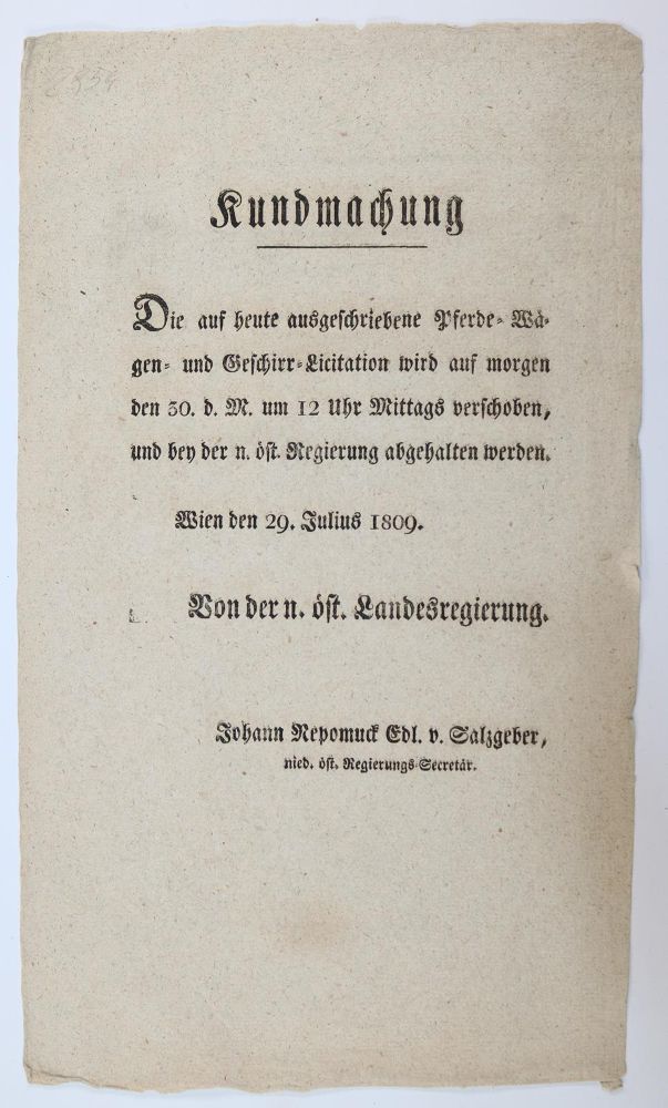 War against the French. – 14 proclamations and notices