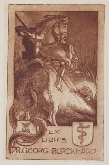 Große Abbildung Nr.1: 145-3952 Georg, Heiliger.: (Künstlergraphik, Exlibris)