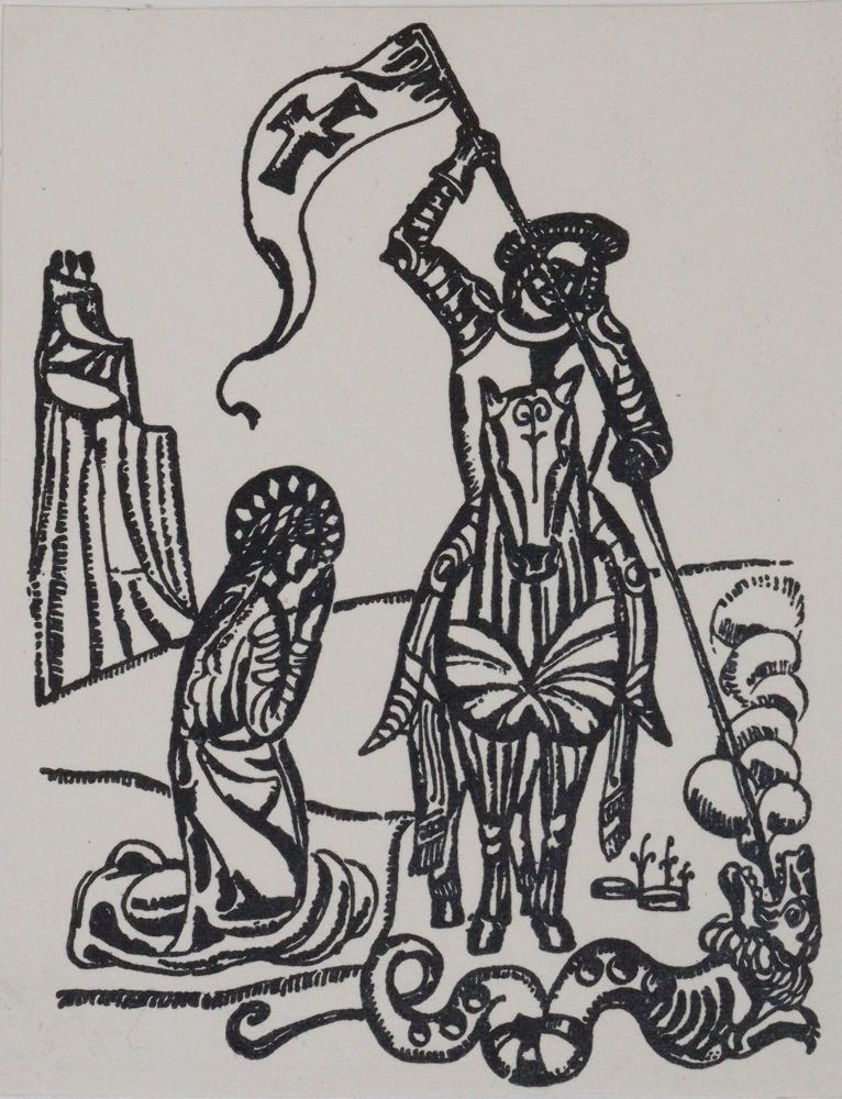 Große Abbildung Nr.2: 145-3952 Georg, Heiliger.: (Künstlergraphik, Exlibris)