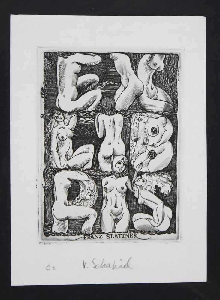 Große Abbildung Nr.107: 145-3954 Konvolut: (Künstlergraphik, Exlibris)