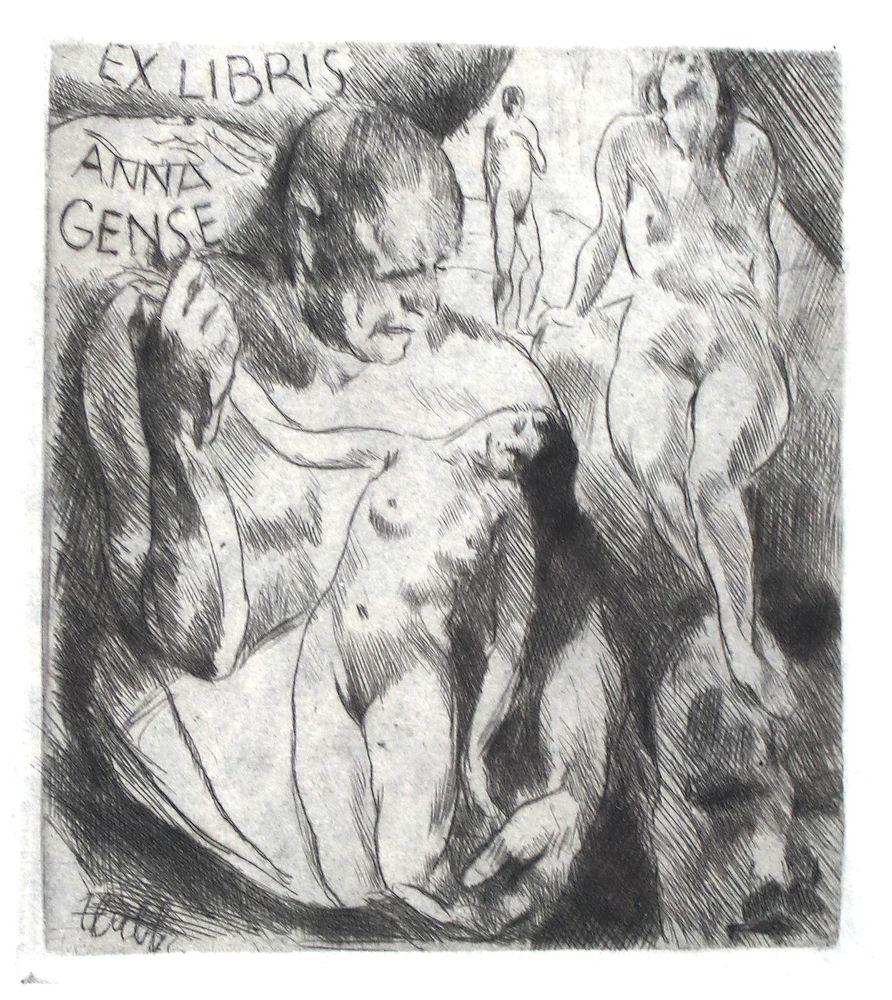Große Abbildung Nr.11: 145-3954 Konvolut: (Künstlergraphik, Exlibris)