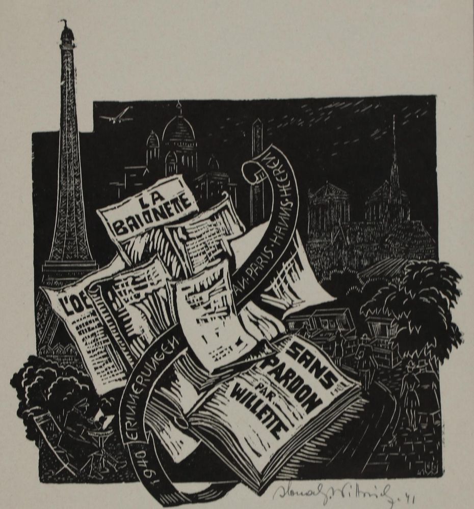 Große Abbildung Nr.38: 145-3954 Konvolut: (Künstlergraphik, Exlibris)
