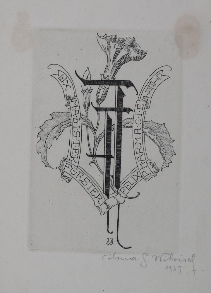 Große Abbildung Nr.41: 145-3954 Konvolut: (Künstlergraphik, Exlibris)