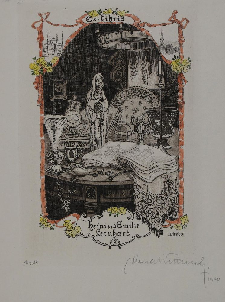 Große Abbildung Nr.42: 145-3954 Konvolut: (Künstlergraphik, Exlibris)