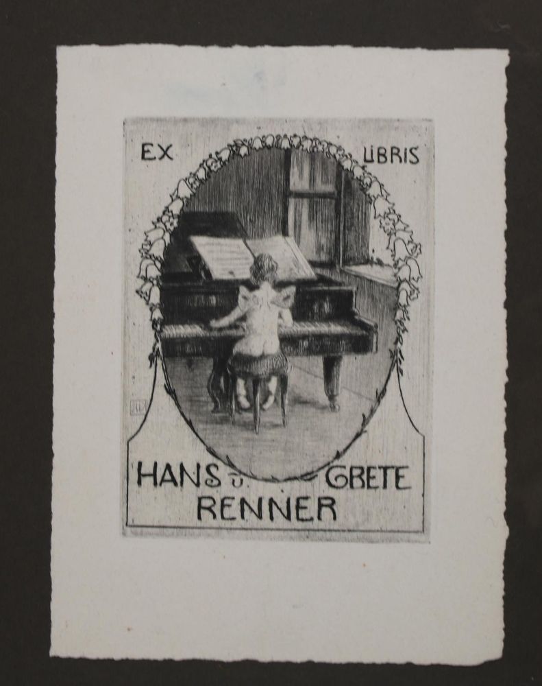 Große Abbildung Nr.44: 145-3954 Konvolut: (Künstlergraphik, Exlibris)