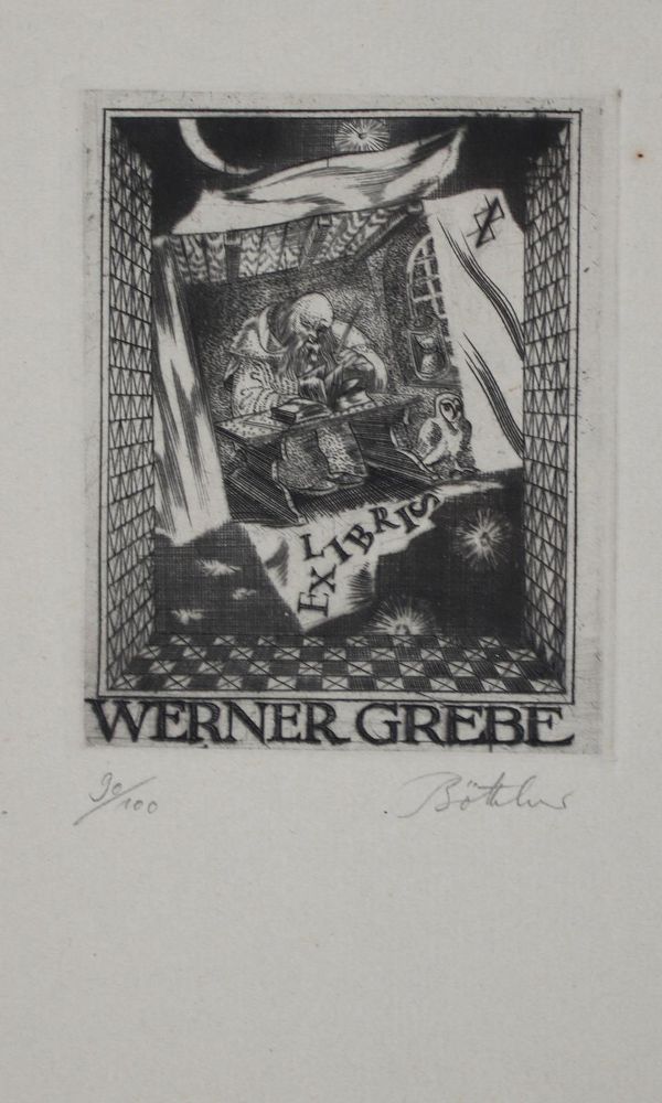 Große Abbildung Nr.5: 145-3954 Konvolut: (Künstlergraphik, Exlibris)