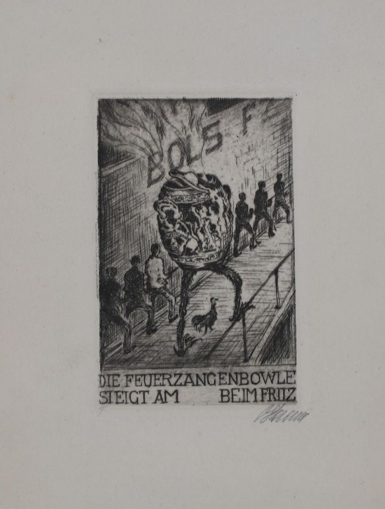 Große Abbildung Nr.6: 145-3954 Konvolut: (Künstlergraphik, Exlibris)