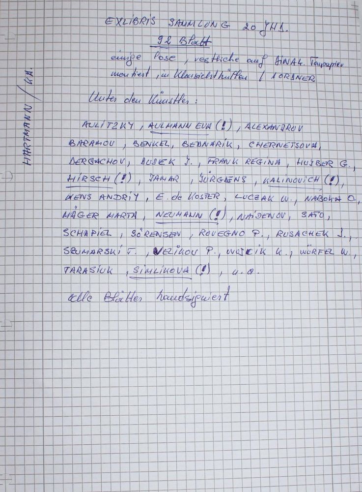Große Abbildung Nr.60: 145-3954 Konvolut: (Künstlergraphik, Exlibris)