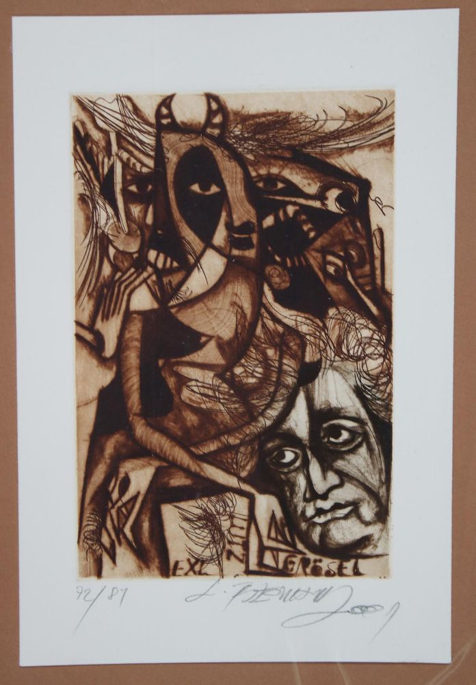 Große Abbildung Nr.72: 145-3954 Konvolut: (Künstlergraphik, Exlibris)