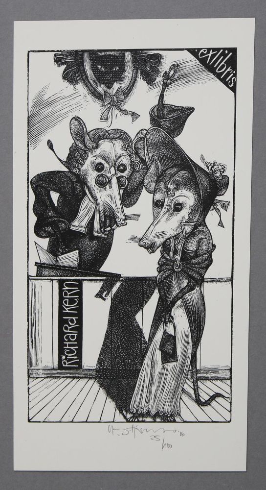 Große Abbildung Nr.89: 145-3954 Konvolut: (Künstlergraphik, Exlibris)