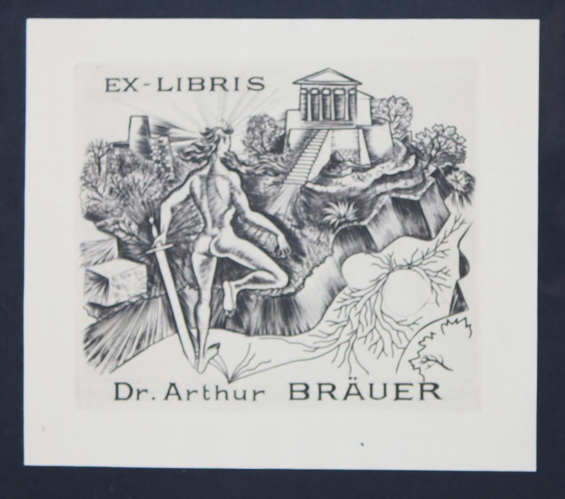 Große Abbildung Nr.93: 145-3954 Konvolut: (Künstlergraphik, Exlibris)