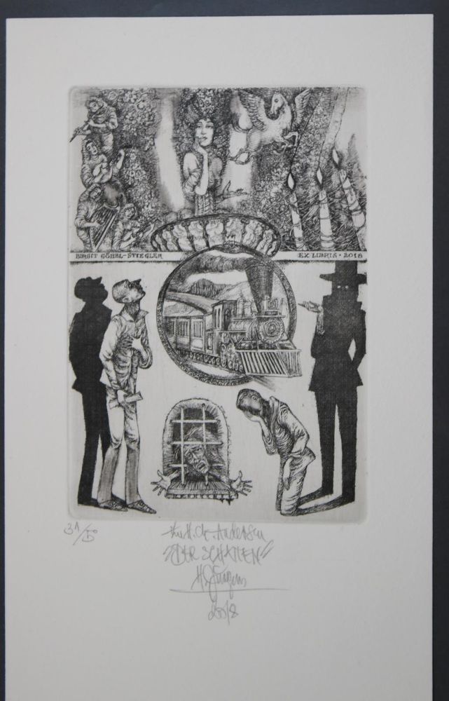 Große Abbildung Nr.95: 145-3954 Konvolut: (Künstlergraphik, Exlibris)