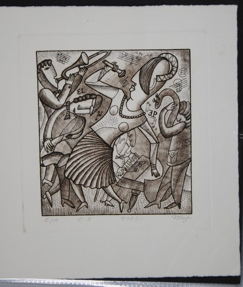Große Abbildung Nr.99: 145-3954 Konvolut: (Künstlergraphik, Exlibris)