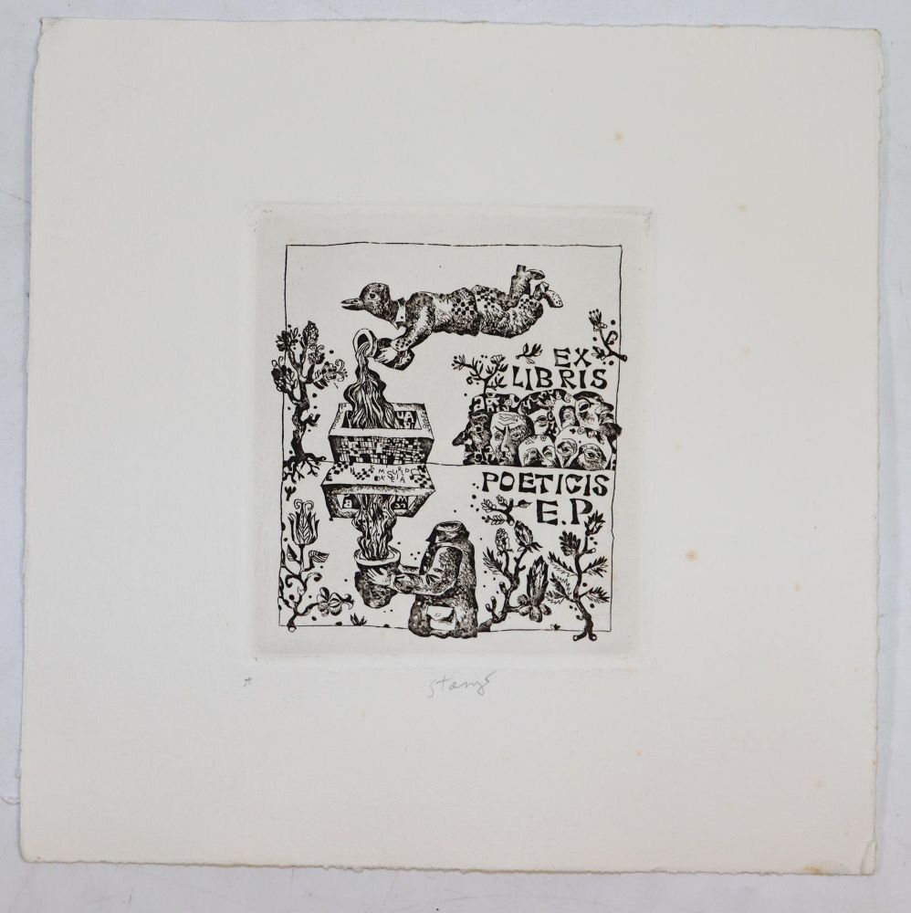 Große Abbildung Nr.7: 145-3956 Polen.: (Künstlergraphik, Exlibris)