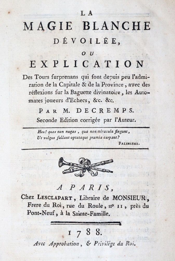 Große Abbildung Nr.1: 145-397 Decremps,(H.).: (Grenzwissenschaften und Okkultismus)