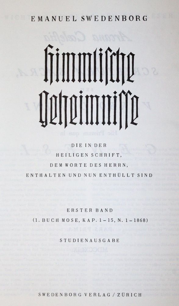 Große Abbildung Nr.1: 145-406 Swedenborg,E.: (Grenzwissenschaften und Okkultismus)