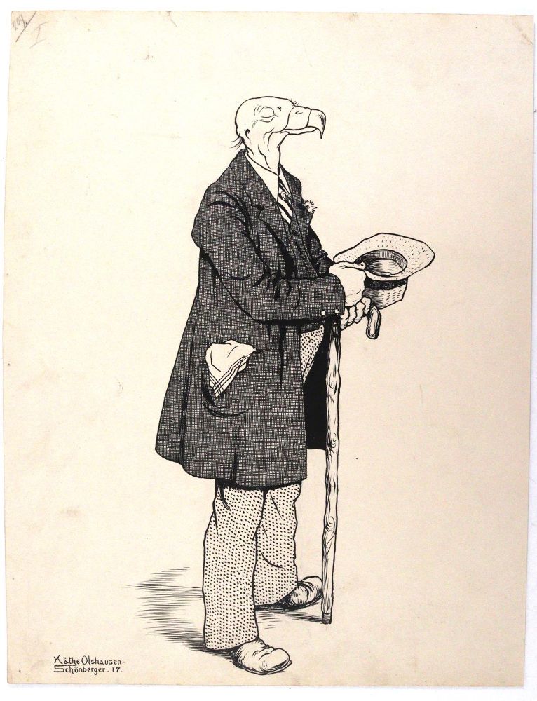 Große Abbildung Nr.9: 145-4230 Olshausen-Schöneberg, Käthe: (Künstlergraphik, Karikatur)
