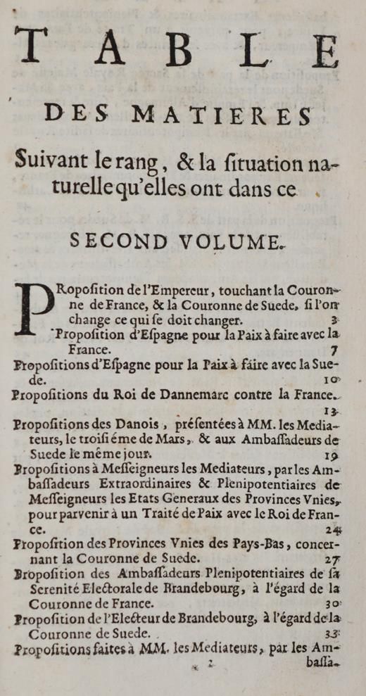 Actes et Memoires – des Negotiations de la Paix de Nimegue