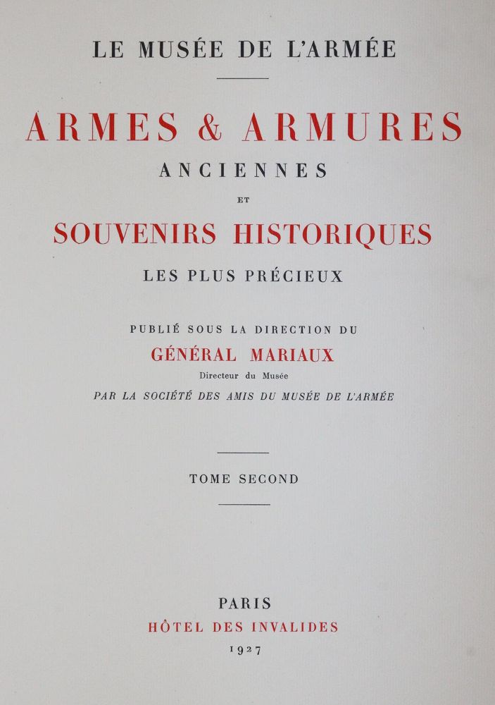 Große Abbildung Nr.3: 145-467 Mariaux,(E. Hrsg.).: (Militaria, Waffen)