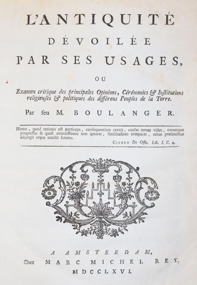Boulanger,(N.-A.). – De oudheid onthuld door haar gebruiken