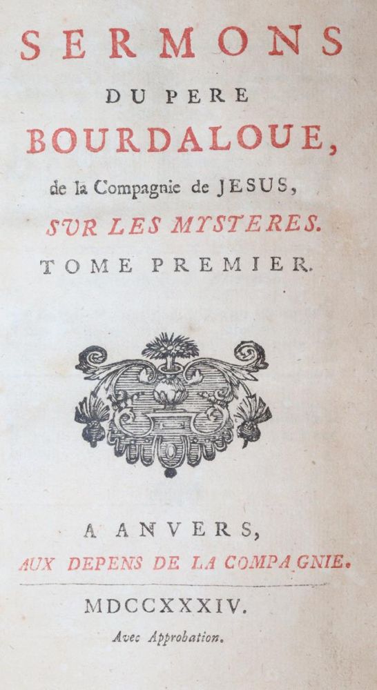 Große Abbildung Nr.1: 145-51 Bourdaloue,(L.).: (Old and rare books, manuscripts)