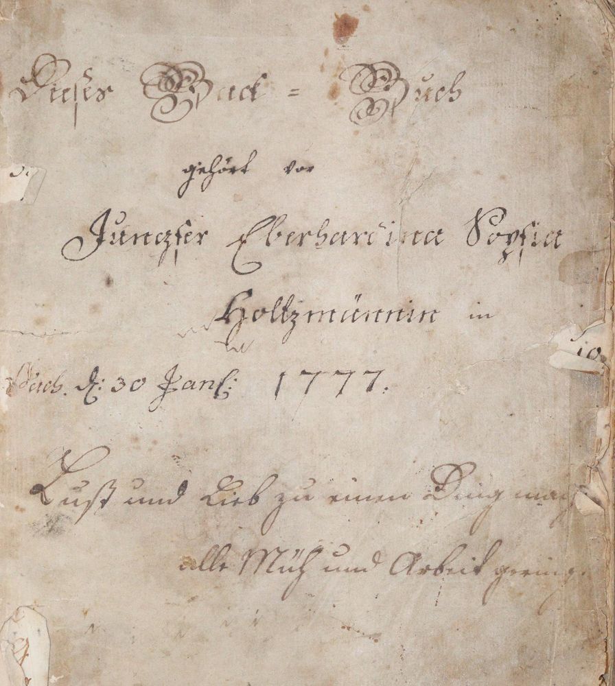 Große Abbildung Nr.2: 145-535 Holtzmann,E.S.: (Küche und Haushalt, Bäckerei und Konditorei, Handschriften)