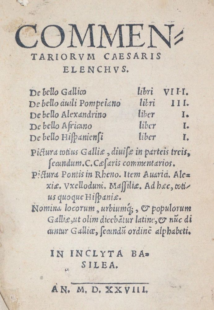 Große Abbildung Nr.3: 145-56 Caesar,(C.J.).: (Alte Drucke, Handschriften und Theologie)