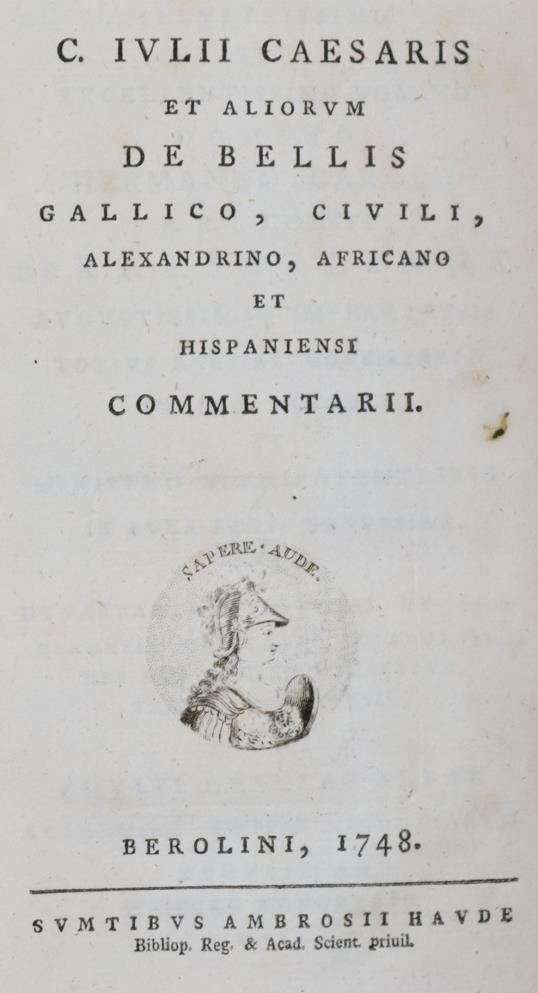Große Abbildung Nr.1: 145-57 Caesar,C.J.: (Old and rare books, manuscripts)