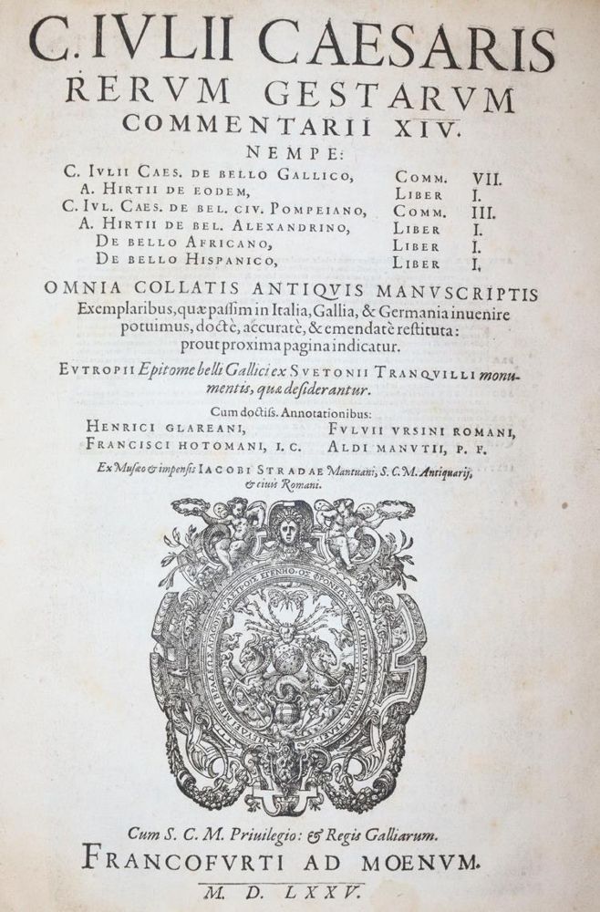 Große Abbildung Nr.1: 145-58 Caesar,C.J.: (Alte Drucke, Handschriften und Theologie)