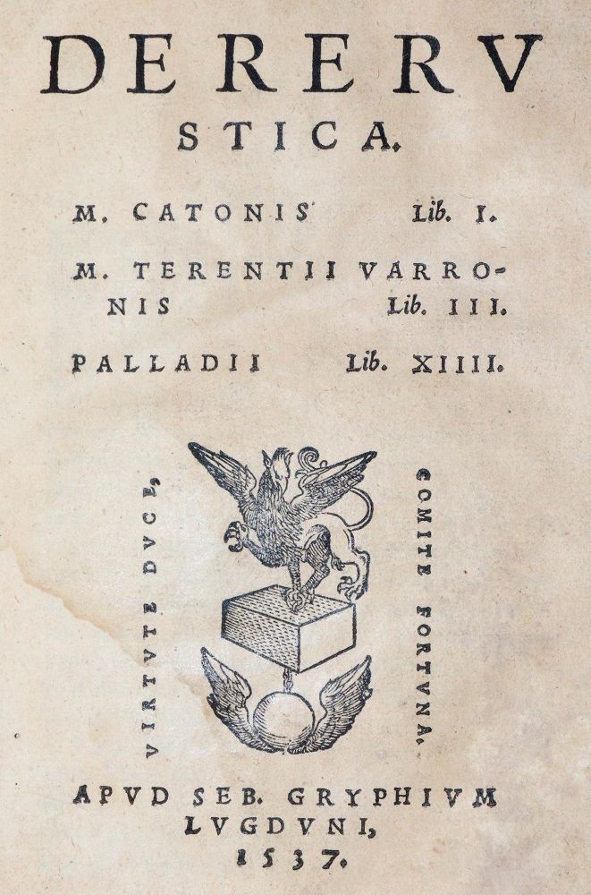 Große Abbildung Nr.1: 145-594 Cato,Terentius u. Palladius.: (Land- und Forstwirtschaft, Landwirtschaft)