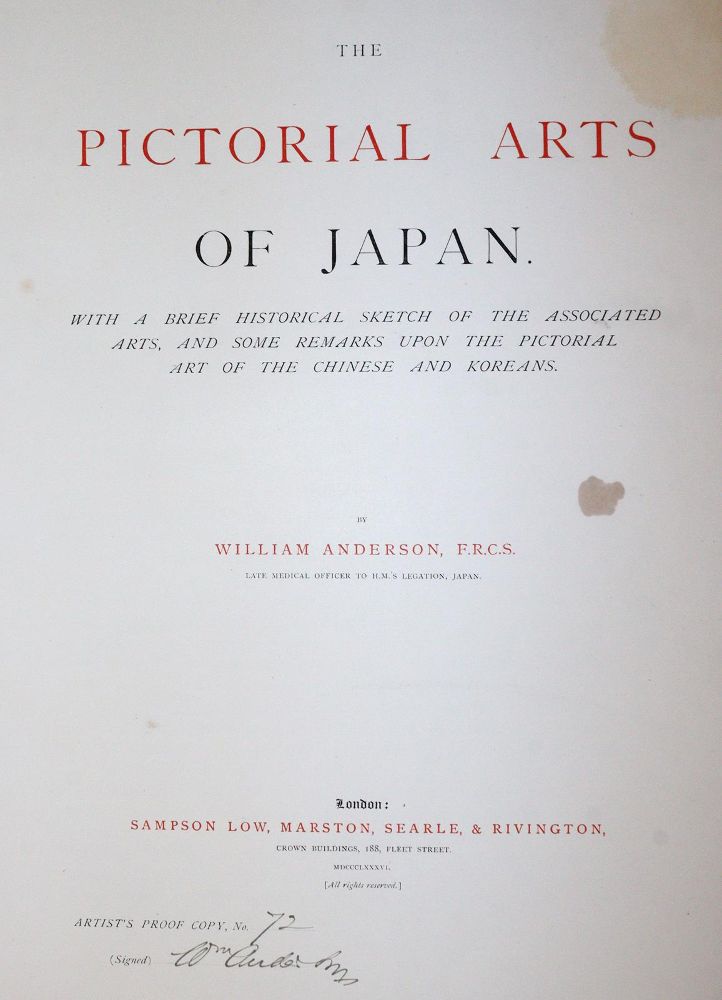 Anderson,W. – The pictorial arts of Japan