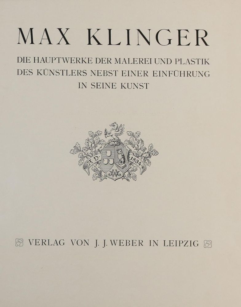 Große Abbildung Nr.3: 145-655 Klinger, Max: (Kunstwissenschaft)