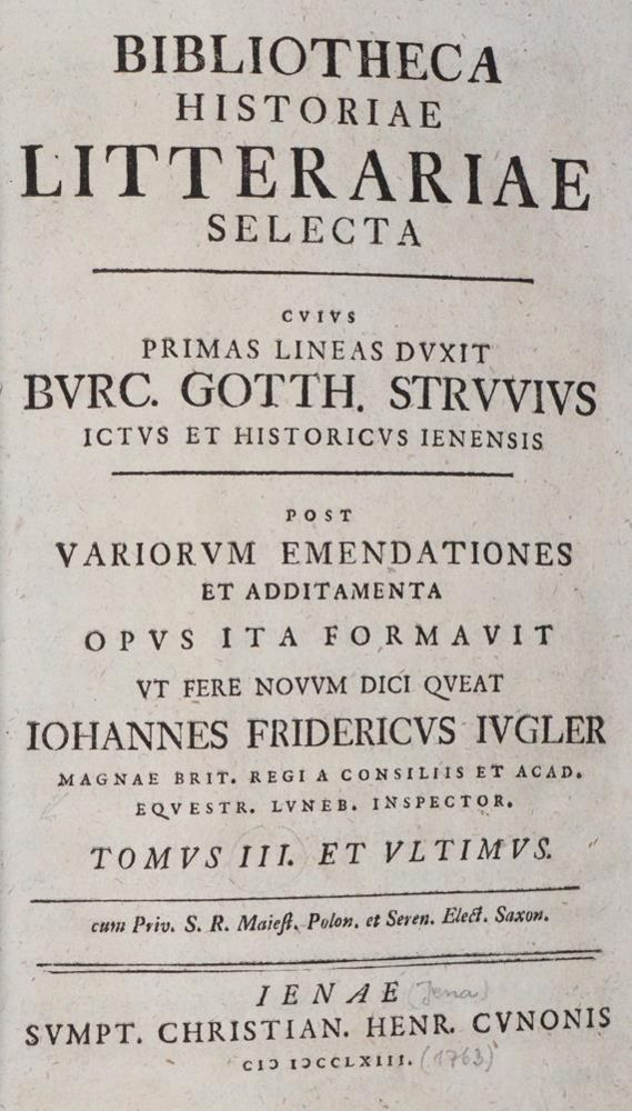 Große Abbildung Nr.1: 145-685 Struve,B.G.: (Bibliothek)
