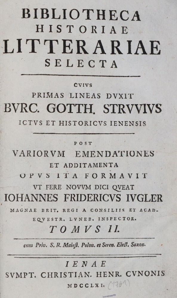 Große Abbildung Nr.3: 145-685 Struve,B.G.: (Bibliothek)