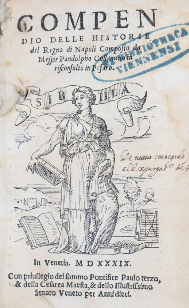 Collenuccio,P. – Compendio delle Historie del Regno di Napoli