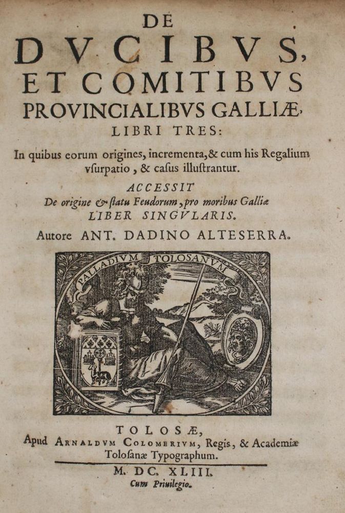 Große Abbildung Nr.1: 145-75 Dadin de Hauteserre,A.: (Old and rare books, manuscripts)