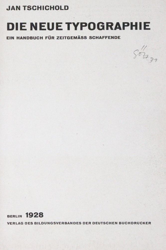 Große Abbildung Nr.3: 145-786 Tschichold,J.: (Typographie und Kalligraphie)