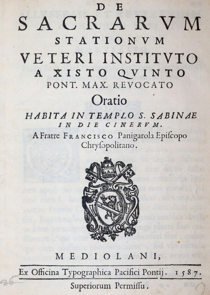 De Sacrarum – stationum veteri instituto a Xisto Quinto pont