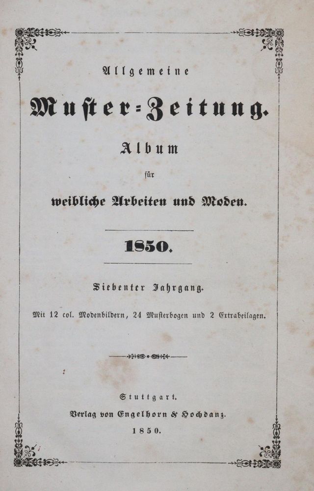 Große Abbildung Nr.8: 145-827 Allgemeine Muster-Zeitung.: (Mode und Trachten)