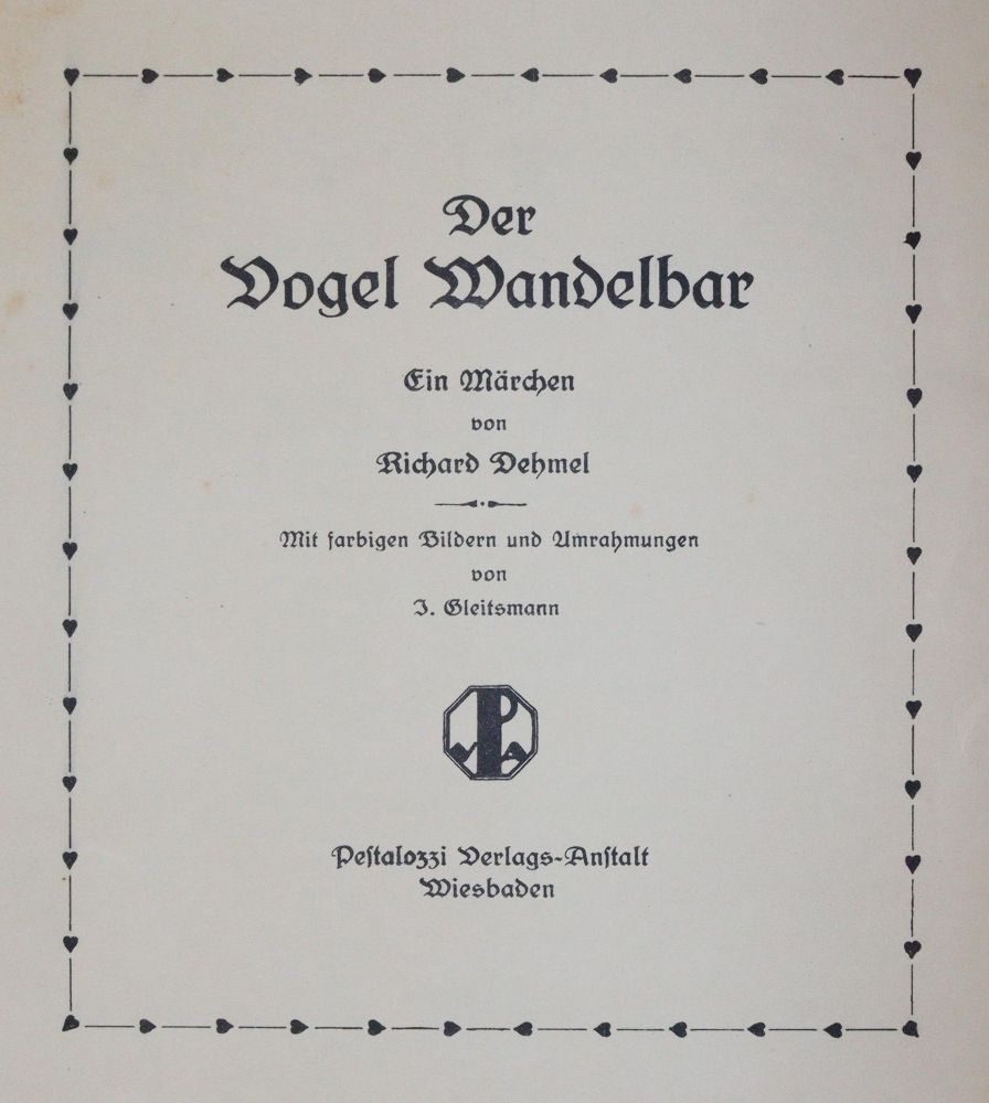 Große Abbildung Nr.3: 145-870 Dehmel,R.: (Kinder- und Jugendbücher)