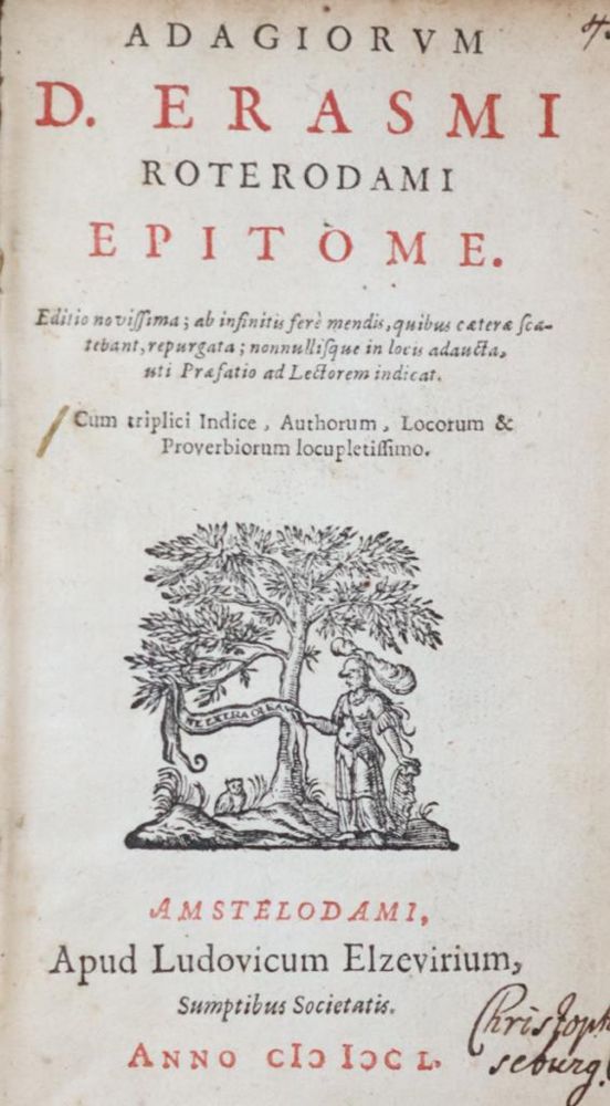 Große Abbildung Nr.1: 145-90 Erasmus Roterodamus,D.: (Old and rare books, manuscripts)