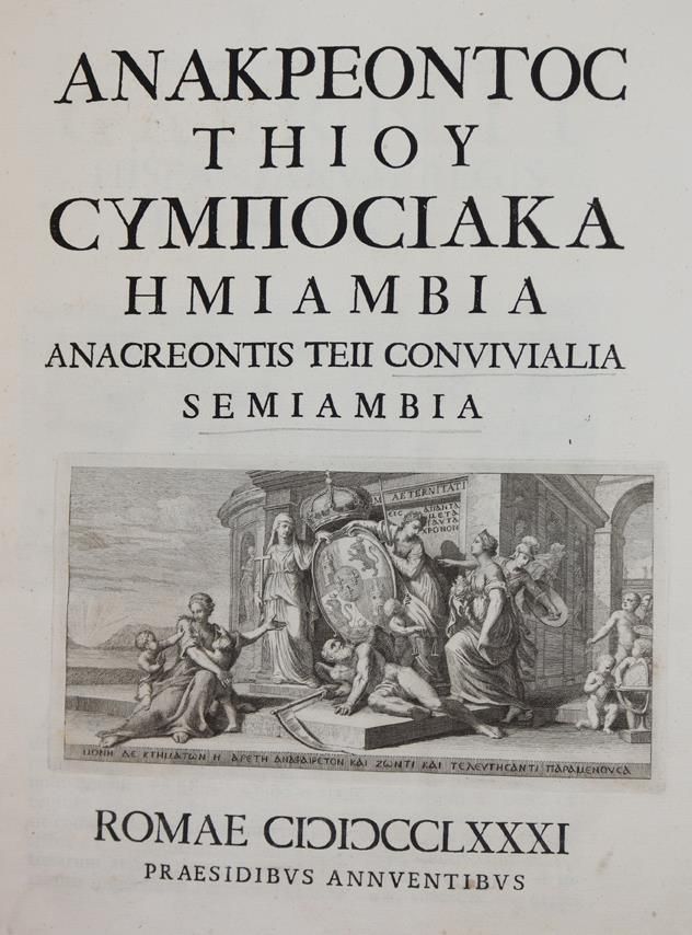 Anakreon. – Convivialia semiambia (graece et latine)