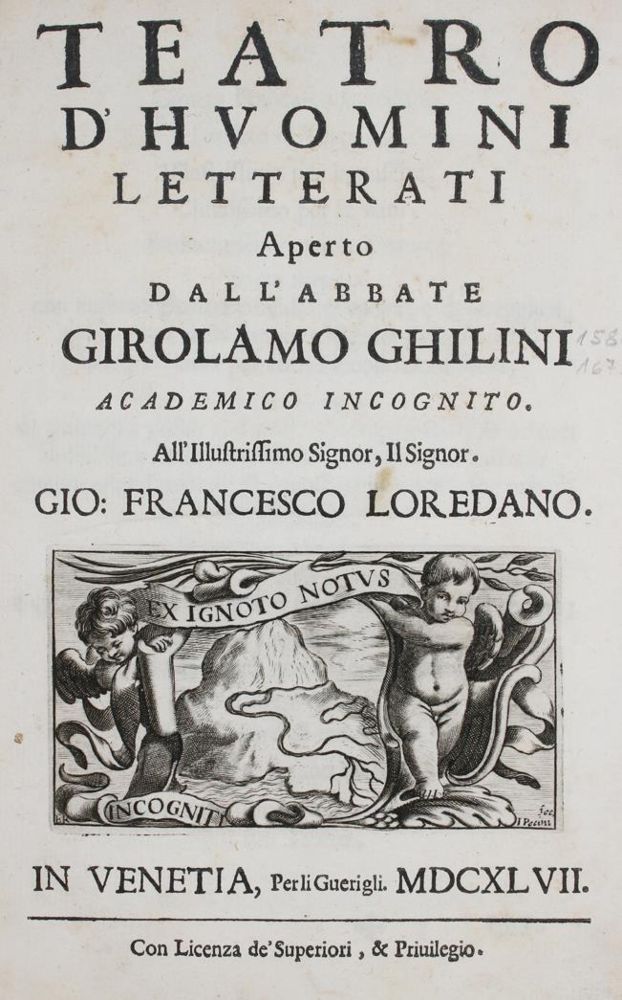 Große Abbildung Nr.1: 145-98 Ghilini,G.: (Alte Drucke, Handschriften und Theologie)