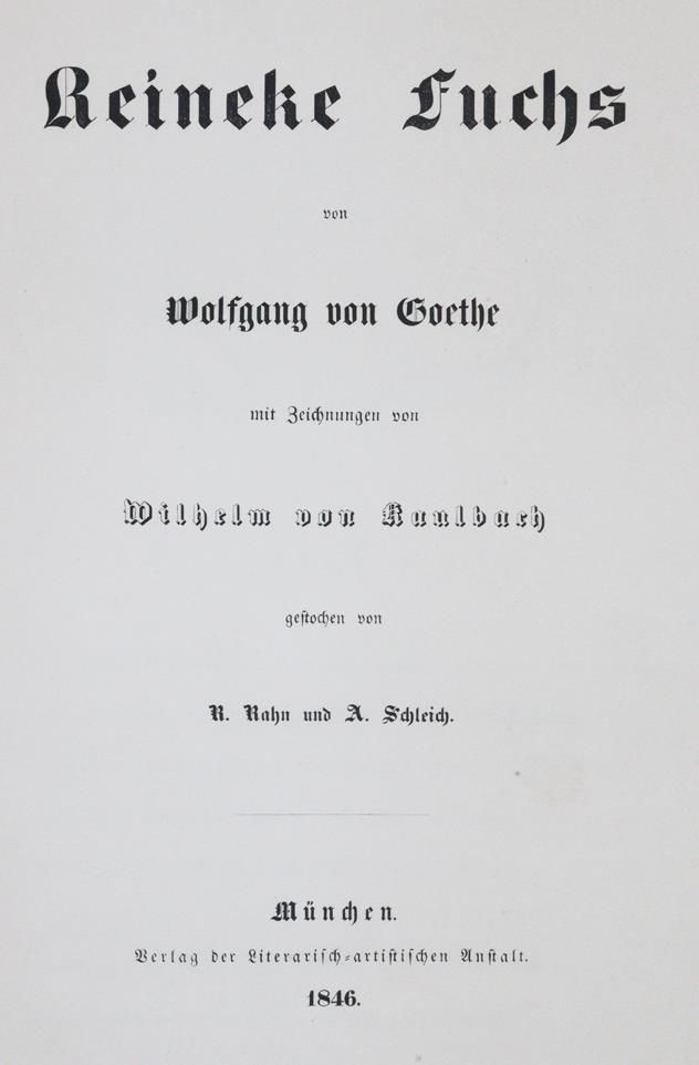 Große Abbildung Nr.1: 145-998 Goethe,J.W.v.: (Literature and illustrated books 19th century)